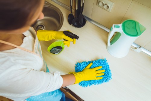 Stain treatment on a mattress surface