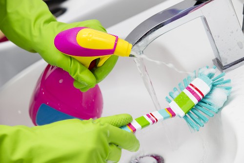 Professional window cleaning improving exterior clarity