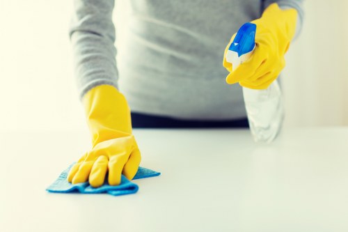 Deep cleaning kitchen surfaces during a one off cleaning service