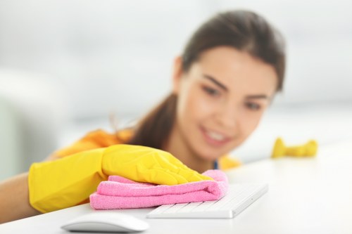 Deep cleaning a mattress in a bedroom