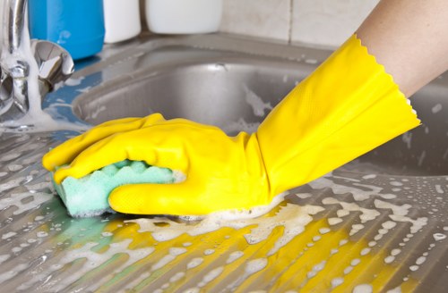 Move in cleaning in team organizing a newly vacated living space