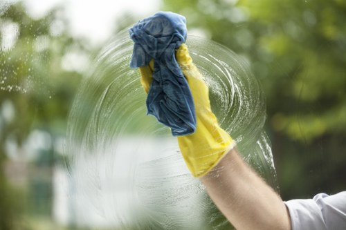 Professional after builders cleaning of kitchen surfaces and cabinets
