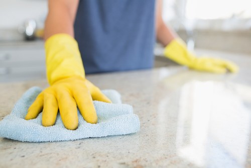DIY sofa cleaning with cloth and upholstery cleaner