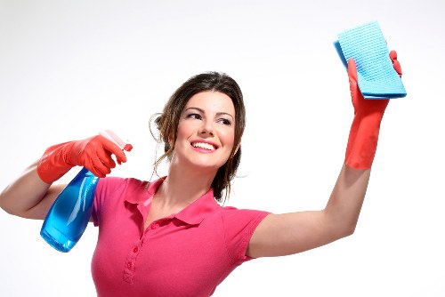 Commercial cleaning team maintaining office floors and common areas