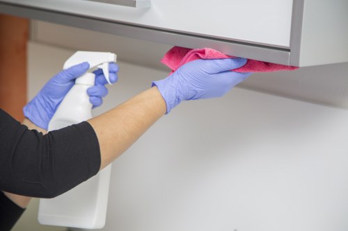 Professional commercial cleaning in a retail or business environment