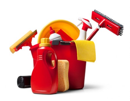 Cleaning tools used for a thorough deep cleaning routine